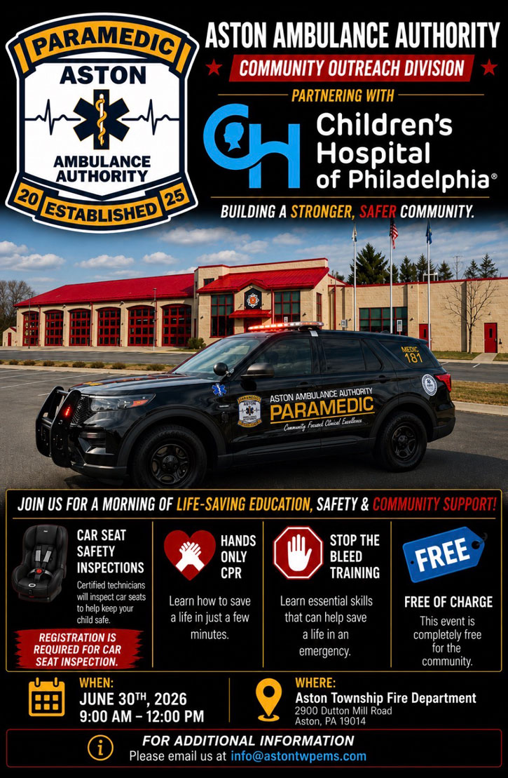 Astan Ambulance and CHOP safety and education on June 30, 2026