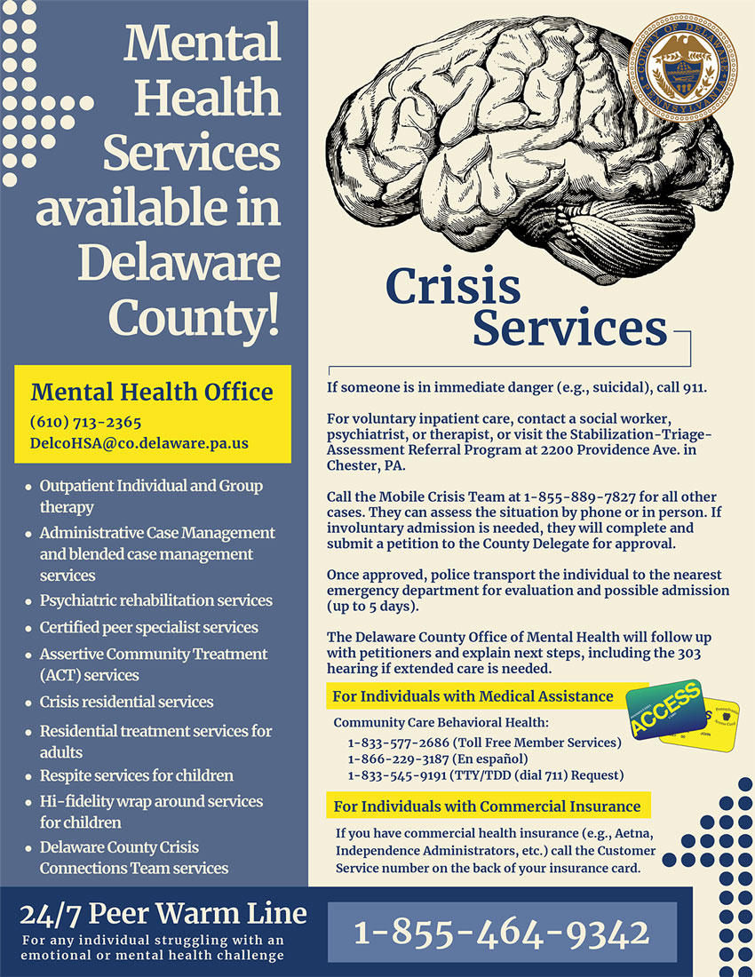 Delco Mental Health Resources